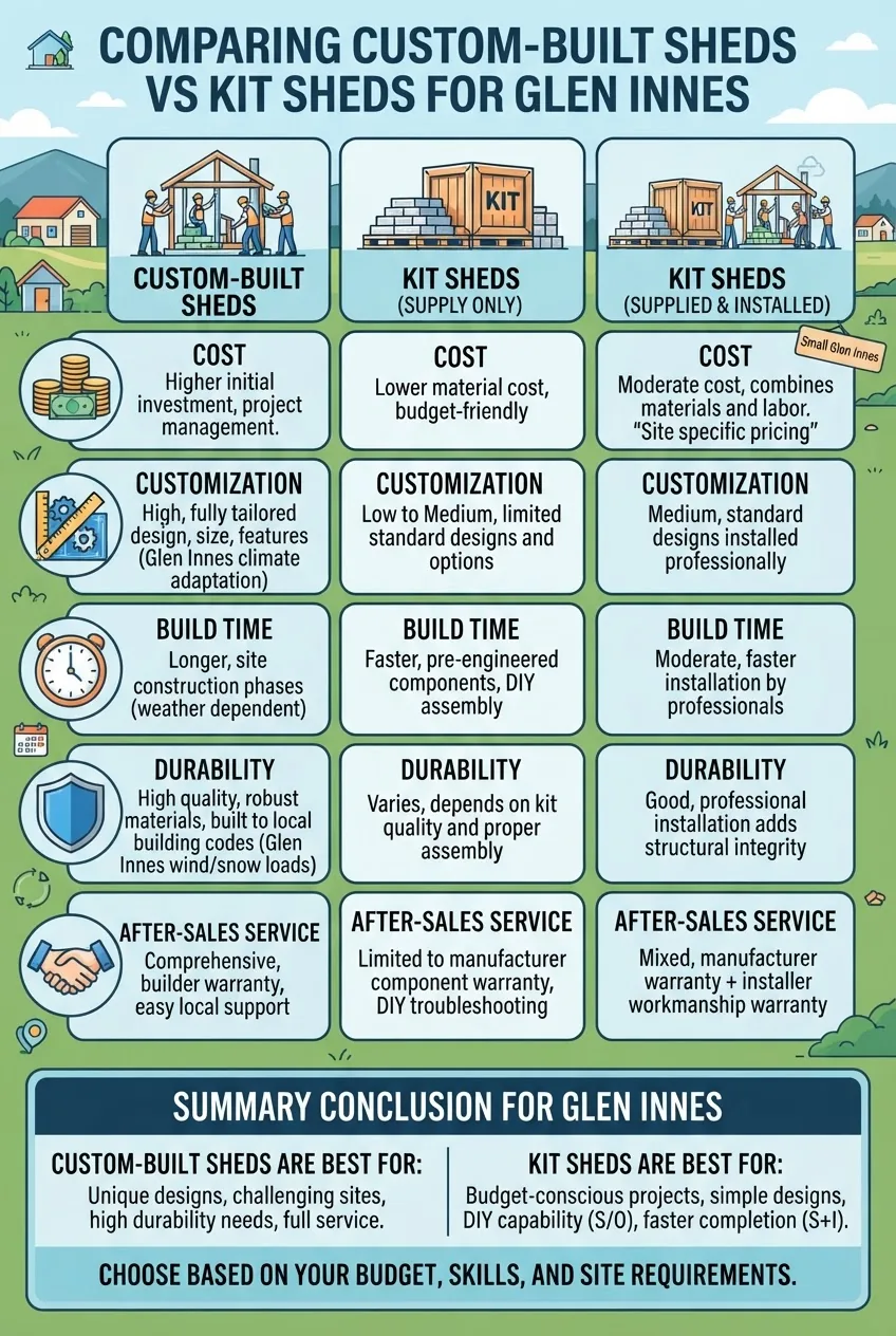Infographic showing a side-by-side three-column comparison chart, each column featuring an icon and text blocks detailing Cost,